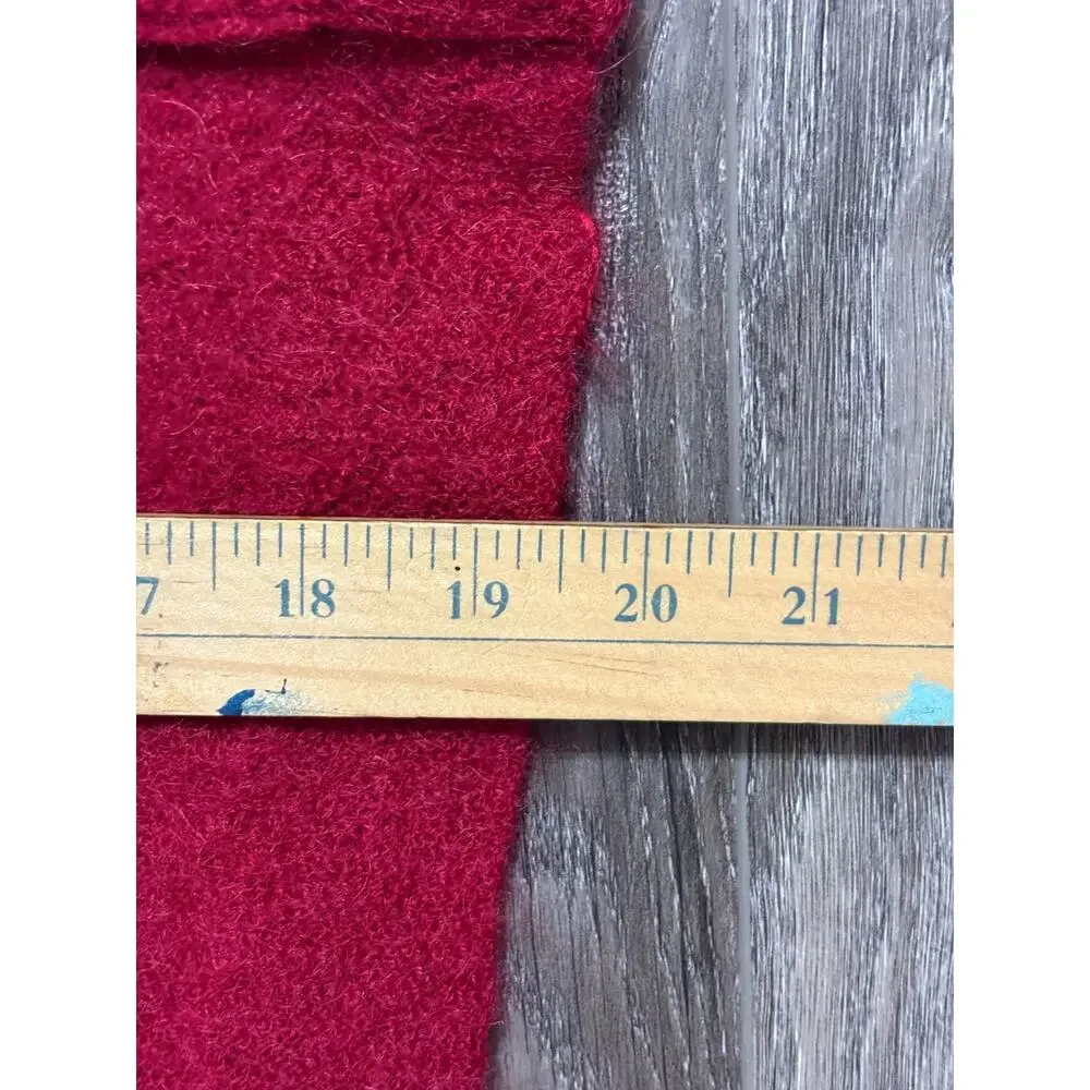 Vintage 60s Kandahar Deluxe Red Mohair Cardigan Kurt Cobain Sweater - Men Medium